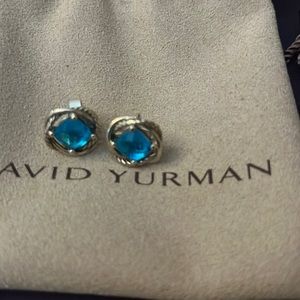 David Yurman blue Hampton studs for peirced ears